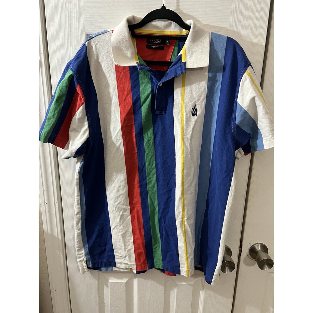 Nautica Urban Outfitters Exclusive Colorblock Stripe Mens XL Polo Shirt